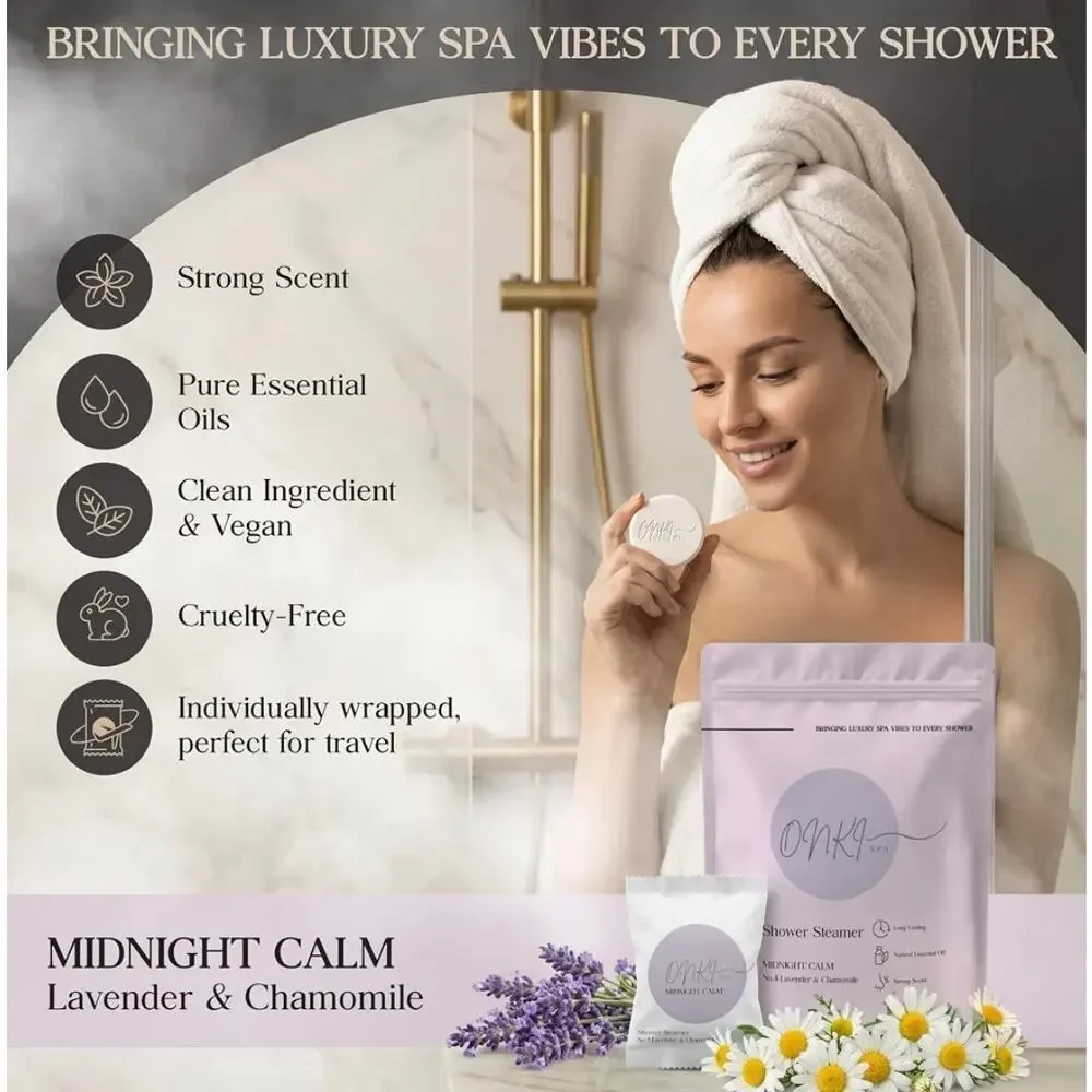 ONKA Spa Lavender Chamomile Shower Steamers 6 Pack Aromatherapy
